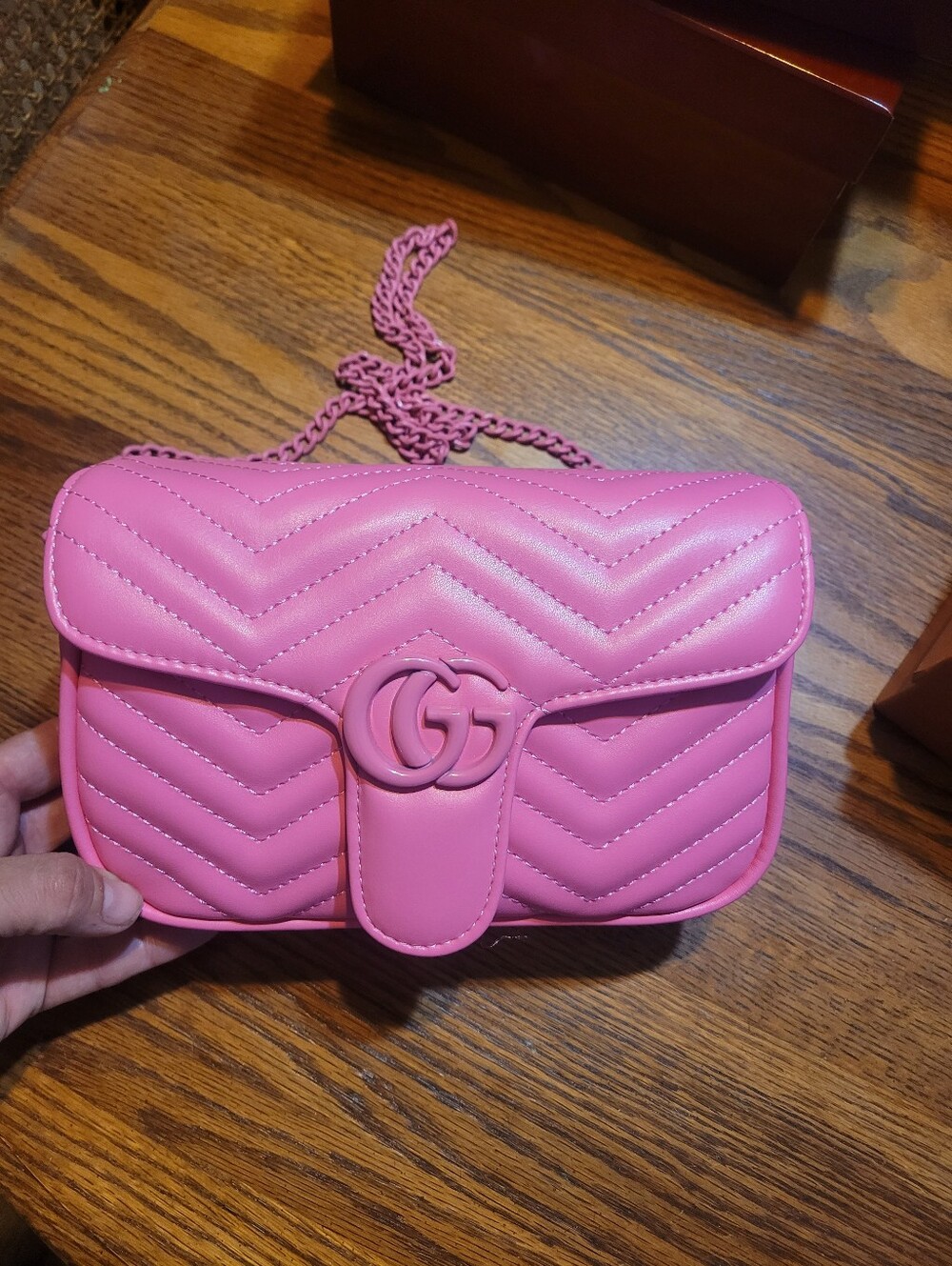 Gg Hot Pink Crossbody Bag ( The Unbranded Brand)
